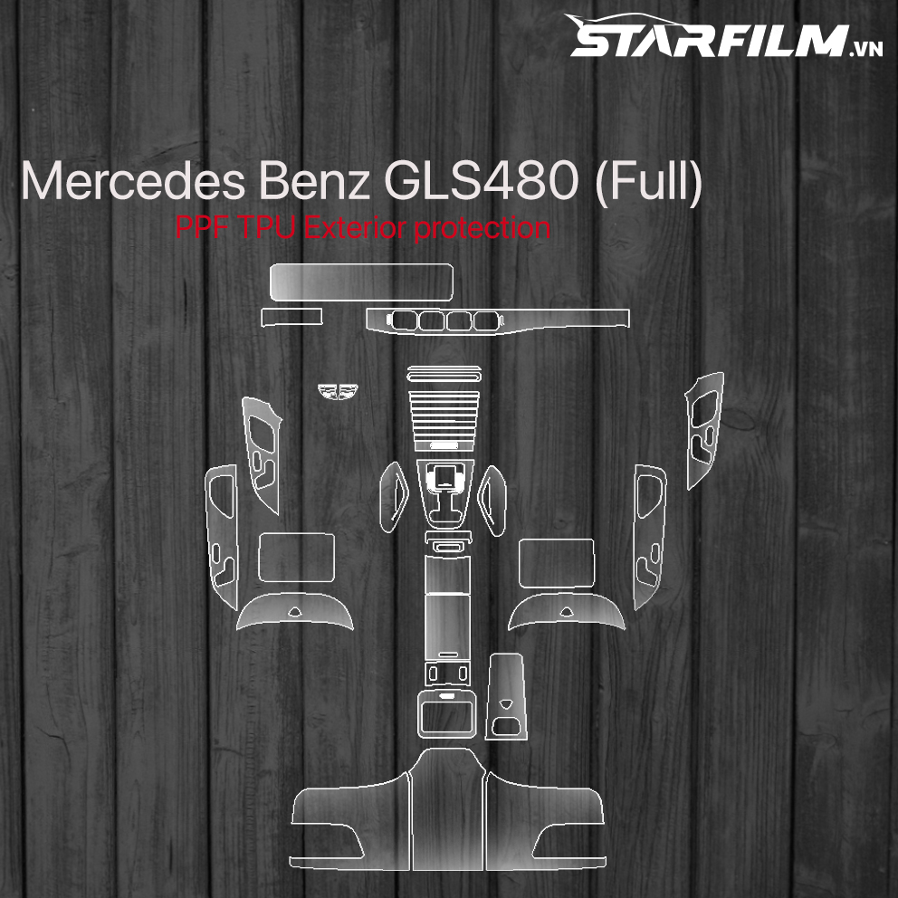 Mercedes Benz GLS 480 2022 PPF TPU chống xước tự hồi phục STARFILM